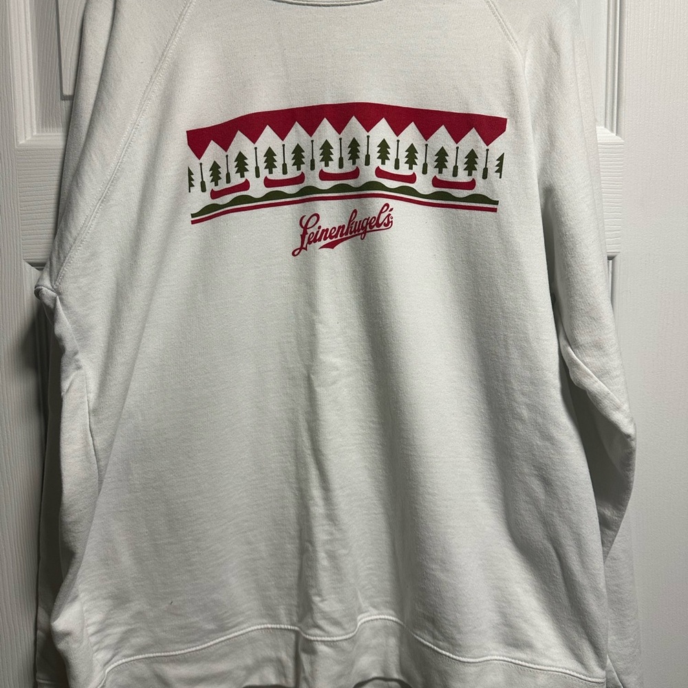 White and Red Men's Sweatshirt